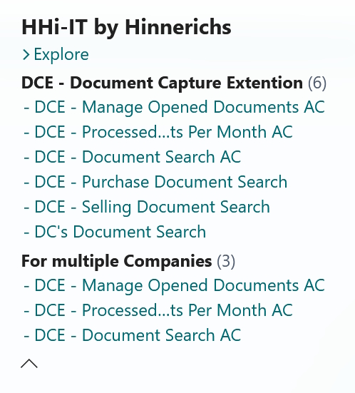 DCE-Extensions on page 'Role Explorer'