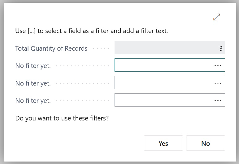 Picture TET - Filtering on Table
